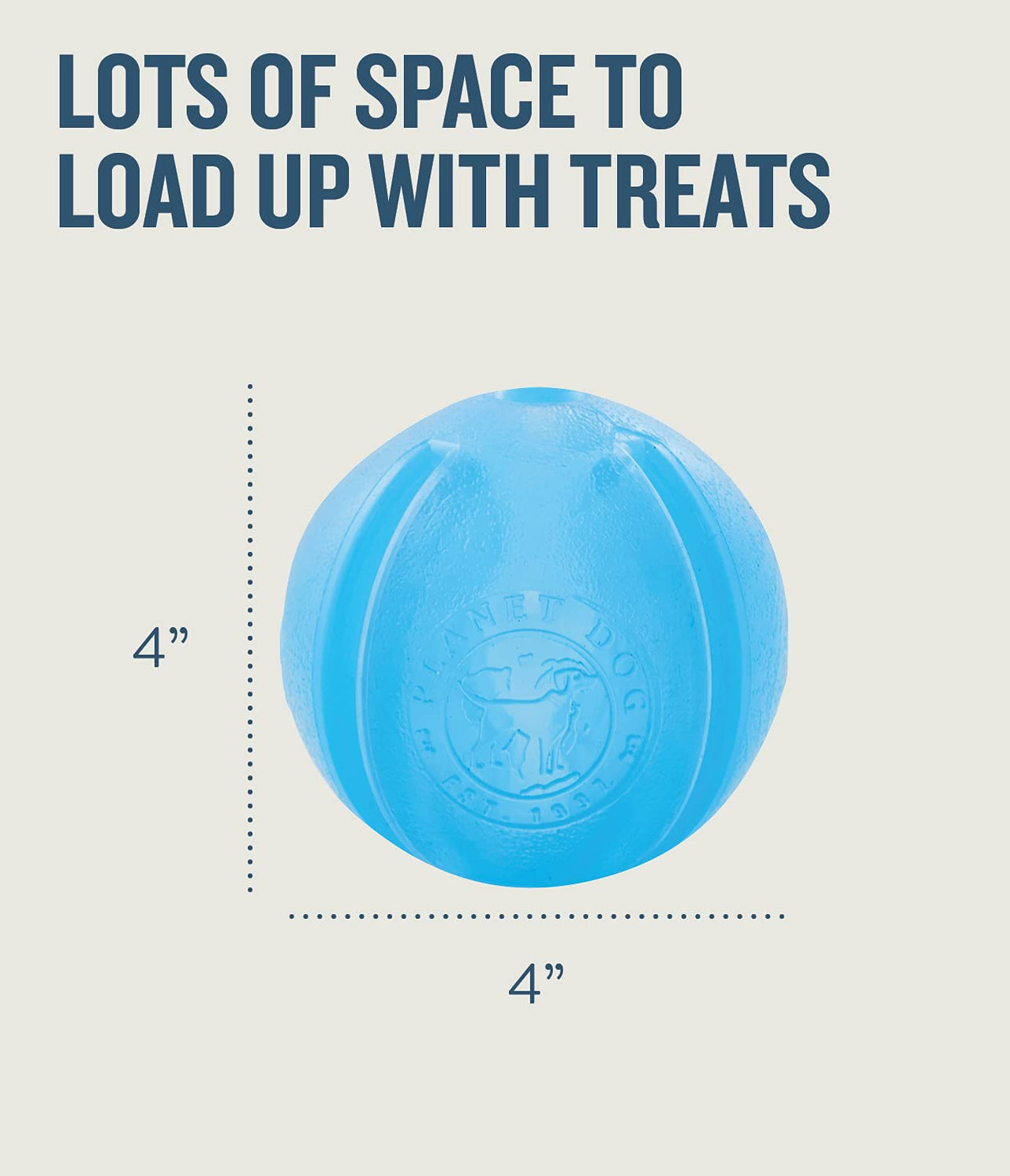 Planet Dog Orbee-Tuff Blue Guru Interactive Treat-Dispensing Puzzle Dog Toy