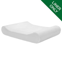 Furhaven Dog Bed Liner Water-Resistant Contour Luxe Lounger Foam Mattress Protector Cover - White, Giant 58.0