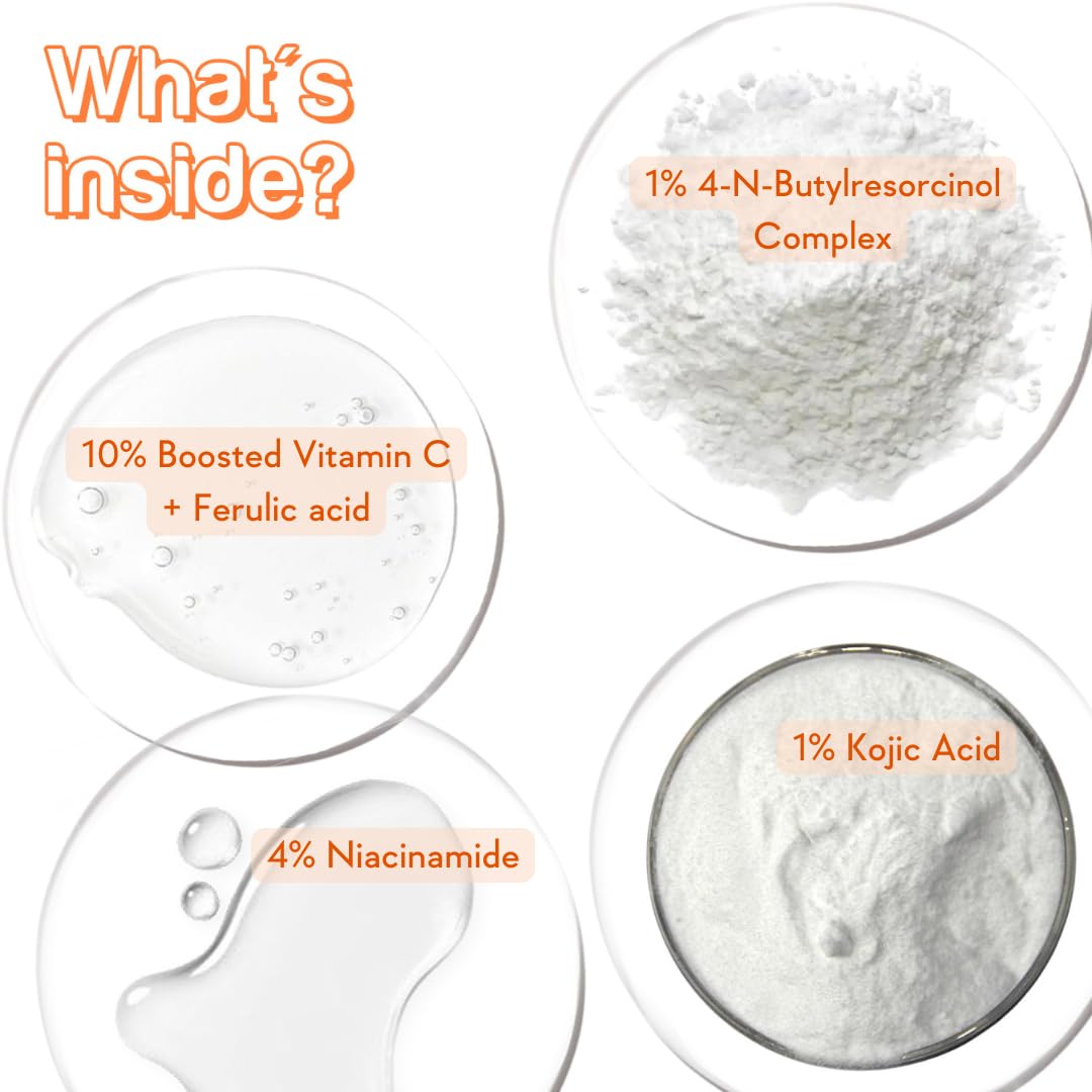 WishCare Super Bright C16 Vitamin C Serum for Oily Skin, Dry & Combination Skin -10% Vitamin C, 4% Niacinamide,1% Kojic Acid, 0.5% Ferulic Acid, Licorice & 4-n-BR- Serum For Pigmentation & Dark Spots 30ml