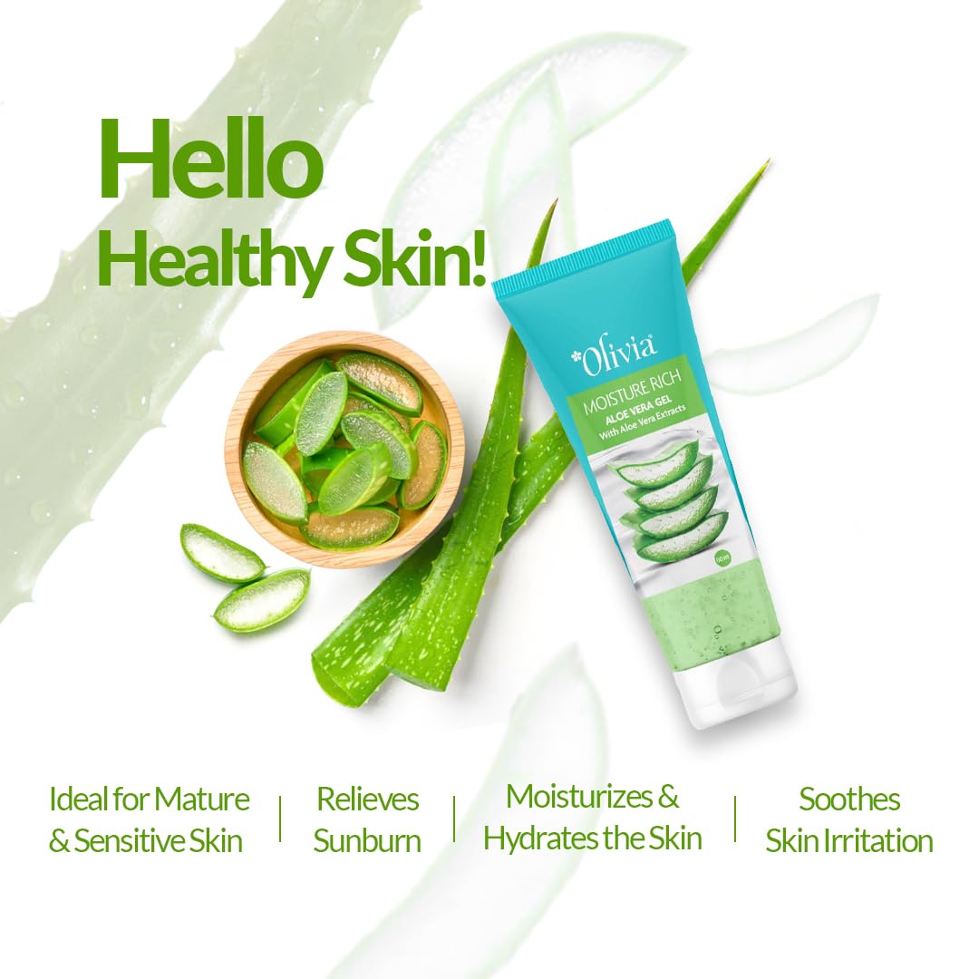 Olivia Moisture Rich Aloe Vera Gel with Aloe Vera Extracts | 60ml