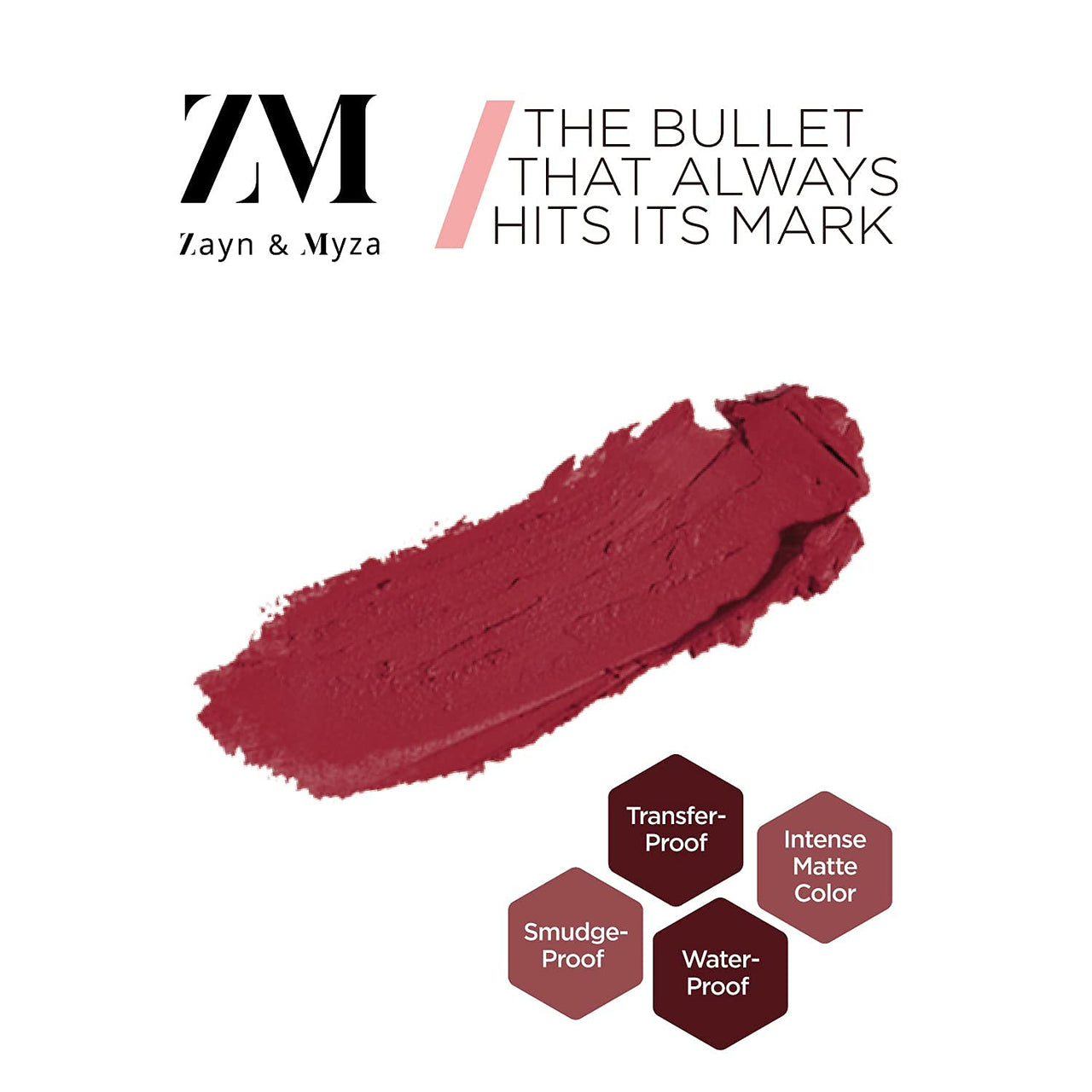 ZM Zayn & Myza Blink IT Kajal (0.35 GM) & Transfer Proof Power Matte Bullet Lipstick 3.2 GM (Apricot Blush) Combo