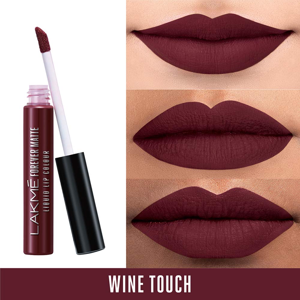 Lakmé Forever Matte Liquid Lip Color, 5.6 ml - Wine Touch & Brown Espresso