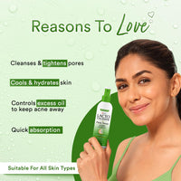 Lacto Calamine Face Toner With Cucumber | 120ml | Deep Pore Cleansing | Open Pores Tightening with Green Tea & 2% Niacinamide For Cool & Hydrated Skin | No Sulphate, No Alcohol, No Parabens