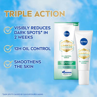 NIVEA Luminous Even Glow Oil Control Face Serum with Thiamidol (60X more effective than Vitamin C), Salicylic Acid, Hyaluronic Acid, Green Tree extracts for Dark Spots Reduction & Hydration| 10ml