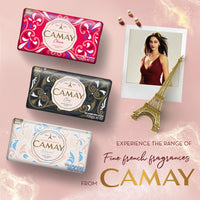 Camay Classic International Beauty Soap With Carnations & Roses (Buy 2 Get 1 Free) Combo Pack Offer, Bar Soap Combo, Daily Skincare, Gives Silky, Soft & Glowing Skin (3 Count, 125G Each)