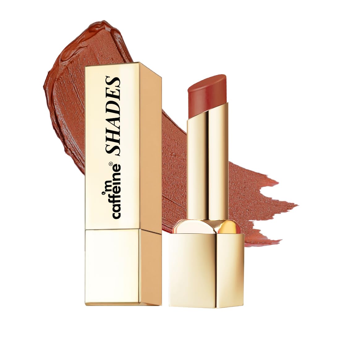 mCaffeine Shades Creamy Matte Kiss Bullet Lipstick | Moisturizing & Lightweight | Comfortable, Non-drying & Long Stay Lipstick | Infused with Cocoa Butter & Vitamin E | Lipstick | 3.5 g - Choco Melt