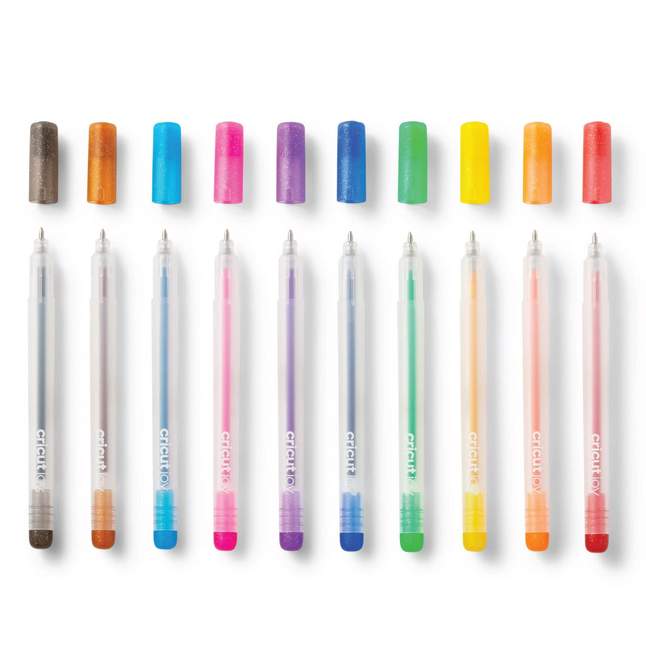 Cricut Joy Sparkle Gel Pens (Set of 10), for Use with Cricut Joy Cutting Machine, Add Glitter to Your Cards, Paper, Decor, and More (Medium Point, 0.8mm, Rainbow)