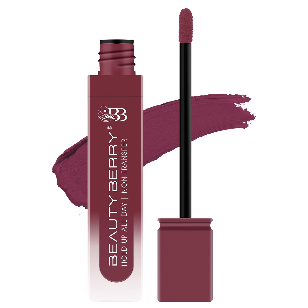 Beauty Berry Hold Up All Day Liquid Lipstick | Long Lasting, Non Transfer Matte Lipstick | Highly Pigmented, Smooth One Swipe Application & Lightweight Liquid Lipstick for Women (14 - Ruby True, 7.5g)