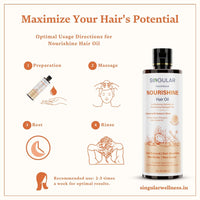 Singular Nourishine Hair Oil | Lightweight & Non-Greasy | Argan & Jojoba Oil for Dry, Frizzy & Low Porosity Hair | Cold-Pressed with Bhringraj, Coconut, Amla & Vitamin E – 200ml