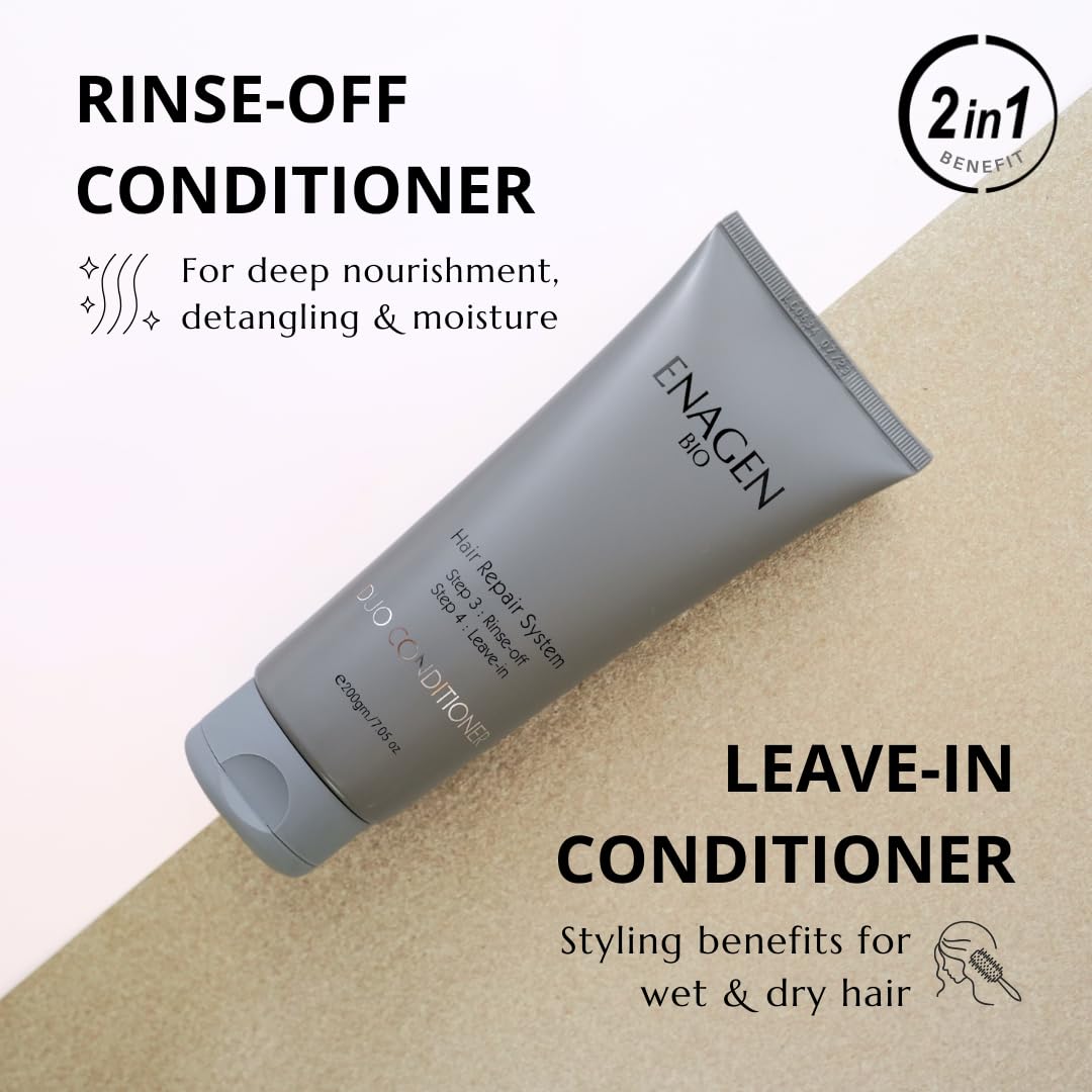 Enagen Bio Premium Hair Care Duo Conditioner: Rinse off & Leave In Conditioner - Multipurpose Hair Savior Nourish, Style, and Transform Your Tresses with Hyaluronic Acid, Quinoa & Argan