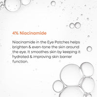 mCaffeine Cooling Under Eye Serum Patch for Brightness | Reduces Pigmentation with 4% Niacinamide & Kombucha Tea | Under Eye Patch Mask | Instantly Hydrates, Cools & De-Puffs - 15 Pairs