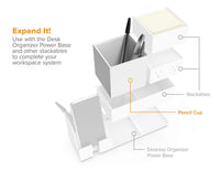 Bostitch Office Konnect Pencil Cup Desk Organizer, Pen Cup, White