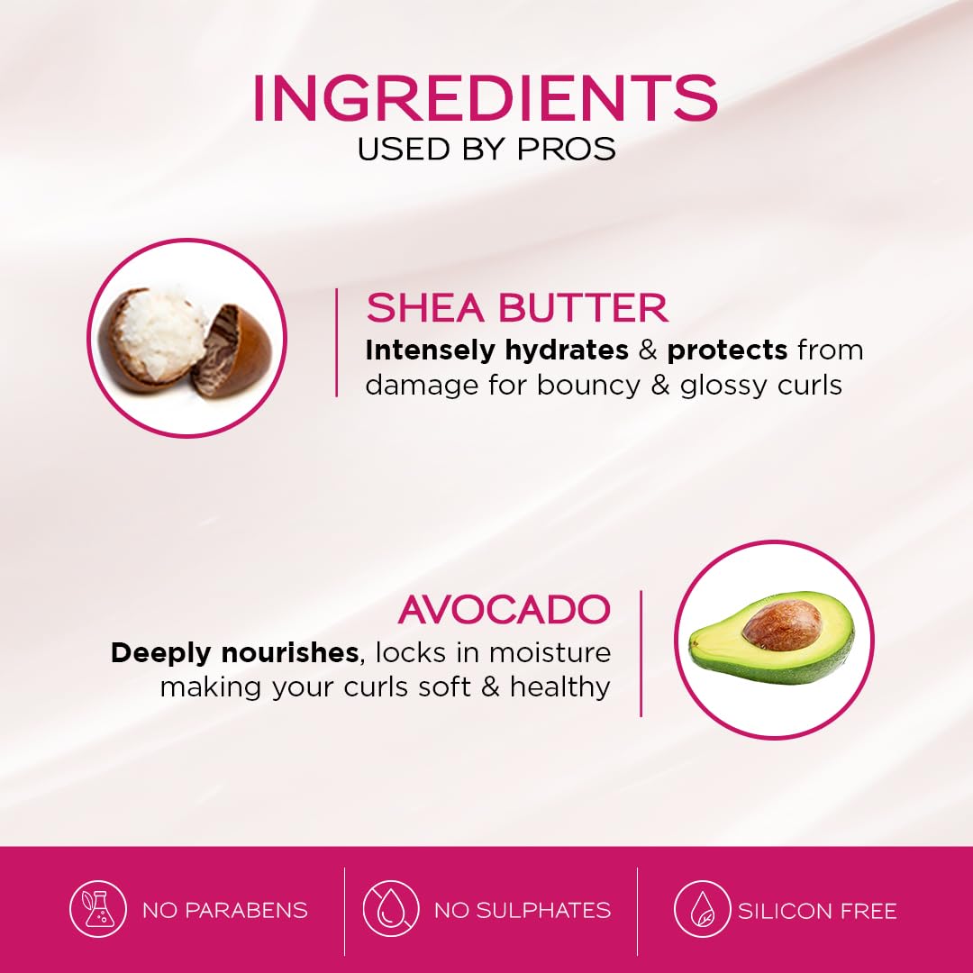 Livon Style Pro Curl Cream for curly, coily & wavy hair | | Curl defining cream for Intense Hydration & Nourishment | Leave in cream with Shea Butter & Avocado | 100ml