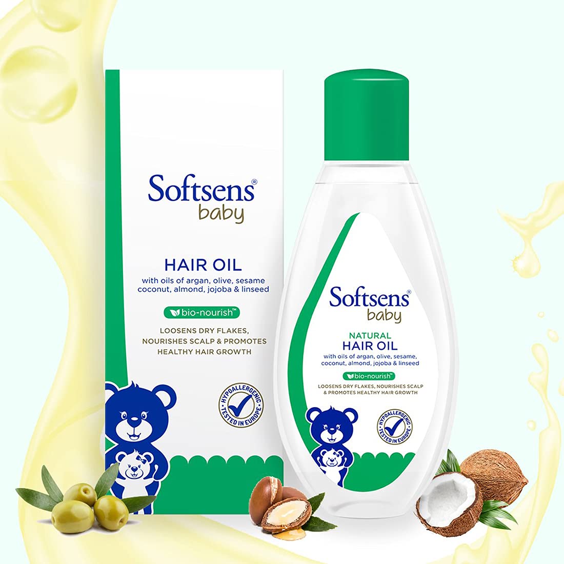 Softsens Baby Hair Care Duo - Hair Oil 100ml and Shampoo 200ml