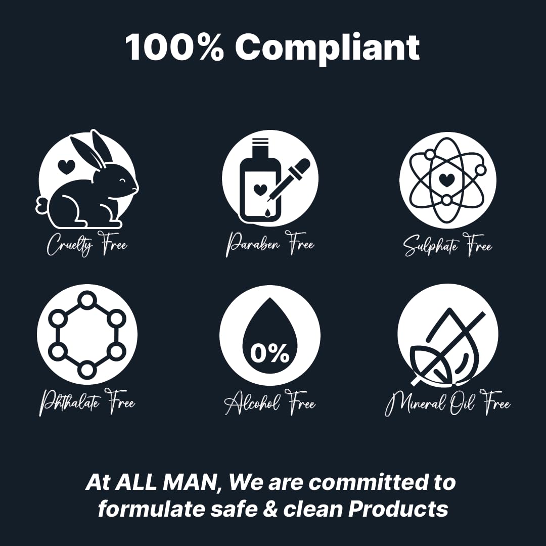 ALL MAN Beard Pro Shampoo & Conditioner, Remove Dirt, Oil, & Product buildup with Deep Hydration with Wheat Amino Acids & Betaine | 100ml