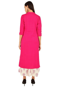 Pistaa's  Women's  Cotton Solid Readymade Salwar Suit Set