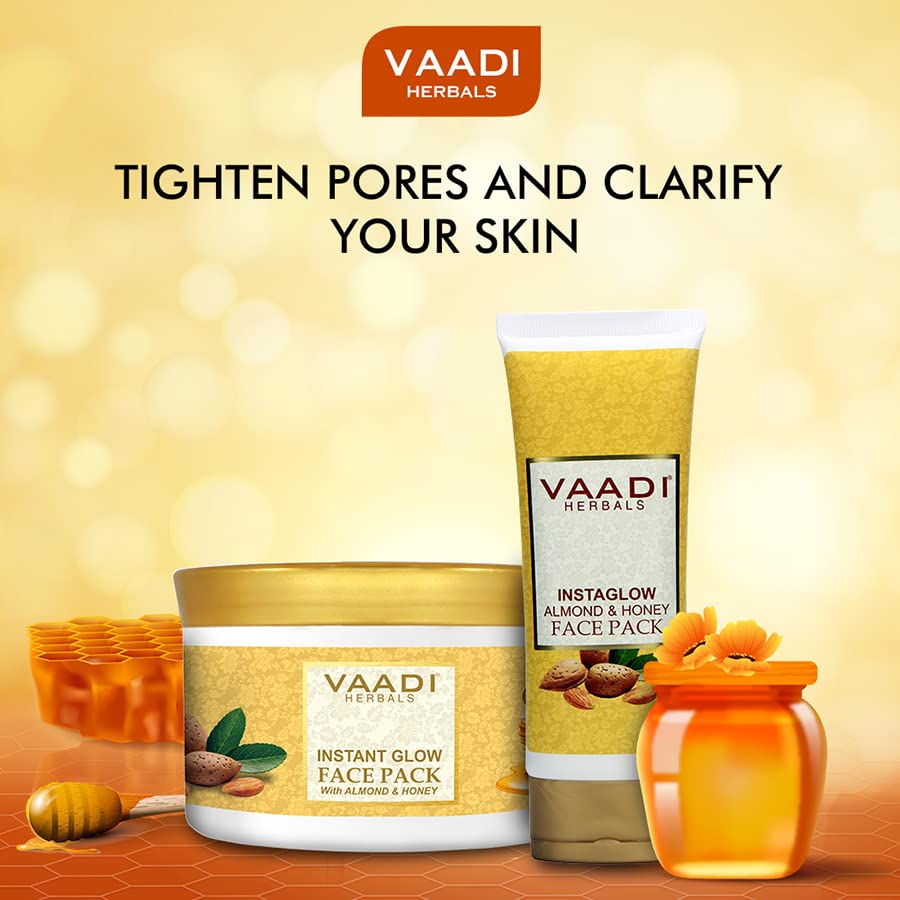 Vaadi Herbals Instaglow Almond and Honey Face Pack, 120g