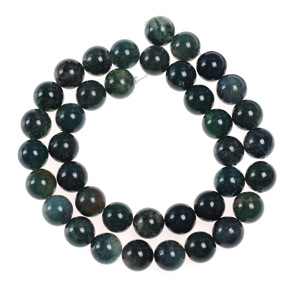 Natural Stone Beads 8mm Aquatic Agate Gemstone Round Loose Beads Crystal Energy Stone Healing Power for Jewelry Making DIY,1 Strand 15"