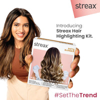 Streax Hair Colour Highlight Kit | Blonde, Soft Blonde - Pack of 1 | Enriched With Walnut & Argan Oil | For Women | Rich, Vibrant, Easy to Use, DIY Application