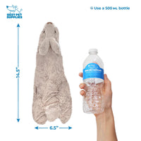 Best Pet Supplies 2-in-1 Stuffless Squeaky Dog Toys with Soft, Durable Fabric for Small, Medium, and Large Pets, No Stuffing for Indoor Play, Holds a Plastic Bottle - Hare, Pig, Medium