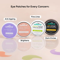 mCaffeine Cooling Under Eye Serum Patch for Brightness | Reduces Pigmentation with 4% Niacinamide & Kombucha Tea | Under Eye Patch Mask | Instantly Hydrates, Cools & De-Puffs - 15 Pairs