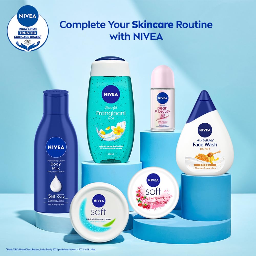 NIVEA Milk Delights Face Wash Moisturizing Honey For Dry Skin 50ml, 50 ml
