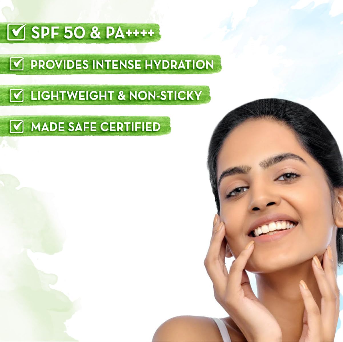 Mamaearth HydraGel Indian Sunscreen with Aloe Vera and Raspberry for Sun Protection | SPF 50 & PA++++ Protection | Shields from UVA & UVB Rays | Tan Protection | Non-Sticky & Light | 50 g