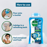 Dettol Body Wash and Shower Gel for Women and Men, Cool - 250ml | Soap-Free Bodywash | 12h Odour Protection (Pack of 2)