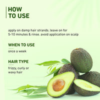Plum Avocado NourishUp Hair Mask For FrizzFree Hair Contains Avocado Oil Argan Oil Shea Butter Hair Spa Treatment For Smooth Hair 100 Vegan, White, 250 gram