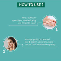 Ayouthveda Ultra Hydrating Face Emulsion Cream | Nature’s Goodness for 24 hours Hydration | Moisturizes, Tones, and Brightens Skin | Prevent Dark spots, Blackheads and Blemishes | With Coconut Water, Aloe Vera, and Green Tea - (Pack Of 1; 60G)