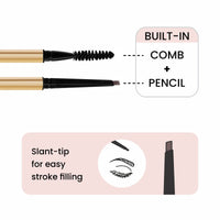Swiss Beauty Micro Precision Eyebrow Pencil, Highly Pigmented, Long-Lasting and Lightweight Eyebrow Pencil | Shade - Grey Black, 0.1g
