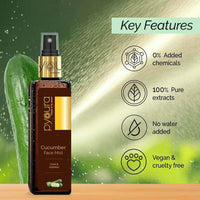PYOURA Cucumber Hydrating Combo: Face Toner Mist Serum (100ml) + Sheet Mask (Pack of 1), Cools & Refreshes, For Sunburn Relief & Under Eye Care, All Skin Types, Alcohol-Free, Natural & Vegan
