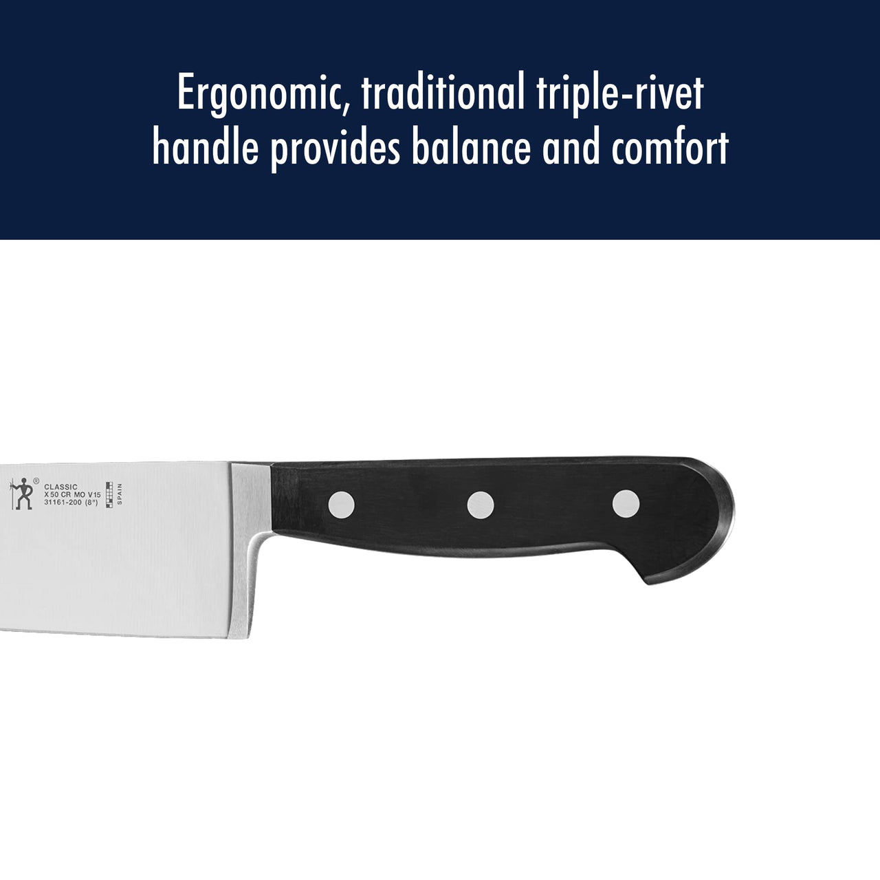 HENCKELS Classic Razor-Sharp 8-inch Slicing Knife, German Engineered Informed by 100+ Years of Mastery, Stainless Steel Chef Knife
