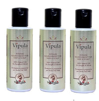 Vipula 100% Natural Ayurvedic Herbal Hair Oil, for Longer, Thicker, Shinier Hairs with Sulfate & Paraben Free Shampoo - Repairs Damaged Dry & Dull Hairs, Promotes Hair Growth- (Pack of 3+1 Shampoo)