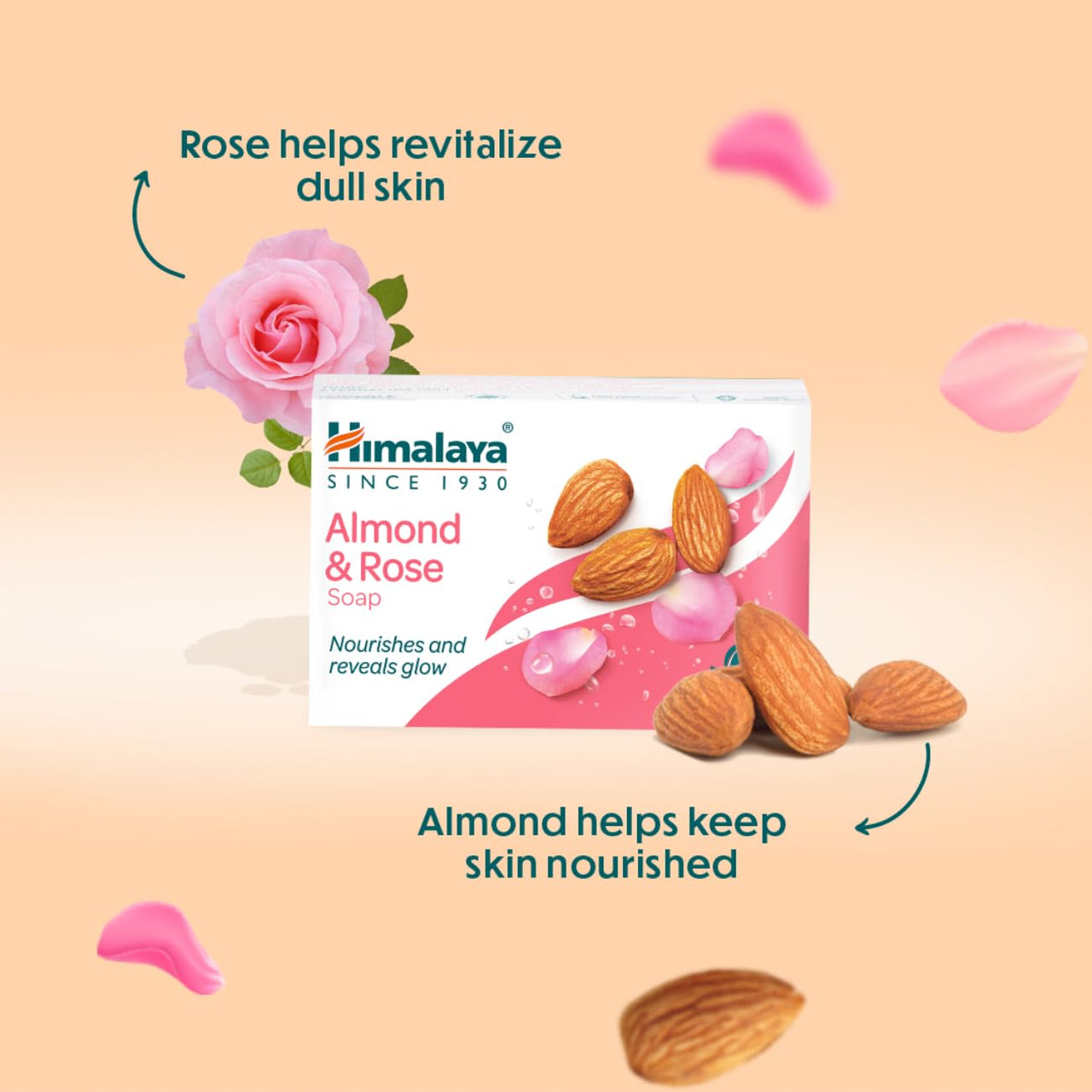 Himalaya Herbals Almond & Rose Soap, 75gm