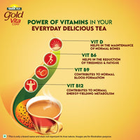 Tata Tea Gold Vitacare | Tea With Power Of 4 Vitamins | Vitamin D | Vitamin B6 | Vitamin B9 | Vitamin B12 | Loose Leaf Black Tea | 500 Gram
