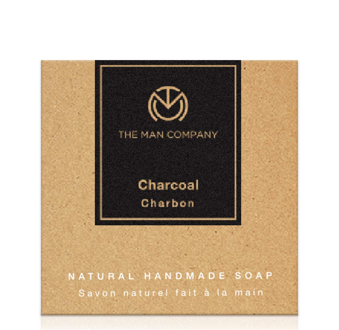The Man Company De Tan Charcoal Bathing Soap Bars with Chaar-Cool | Removes Blackheads, Treats Acne | Deep Cleanses Skin, Anti Pollution | Prevents Dryness - (125gm*4)