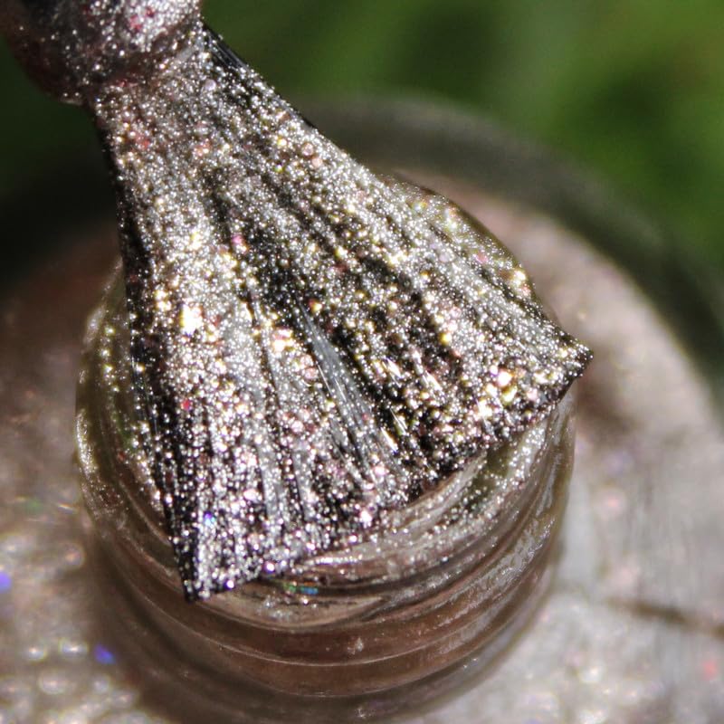 DeBelle Gel Nail Polish Sparkling Dust (Glitter Nail Paint)|Non UV - Gel Finish |Chip Resistant | Seaweed Enriched Formula| Long Lasting|Cruelty and Toxic Free| 8ml