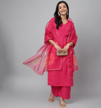 RATAN Straight Salwar Suit Kurta Palazzo Set with Printed Dupatta for Women