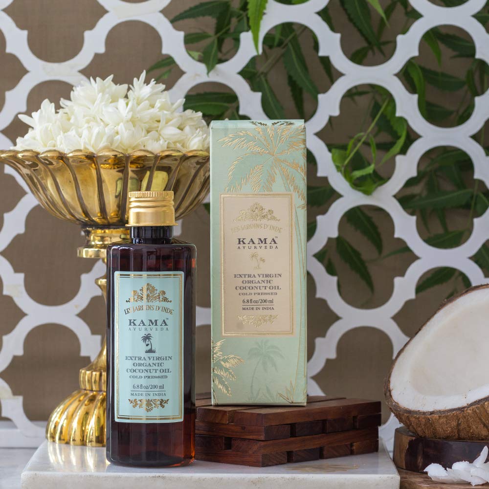 Kama Ayurveda Bringadi Intensive Hair Treatment Oil, 8.4 Fl Oz & Extra Virgin Organic Coconut Oil, 200ml