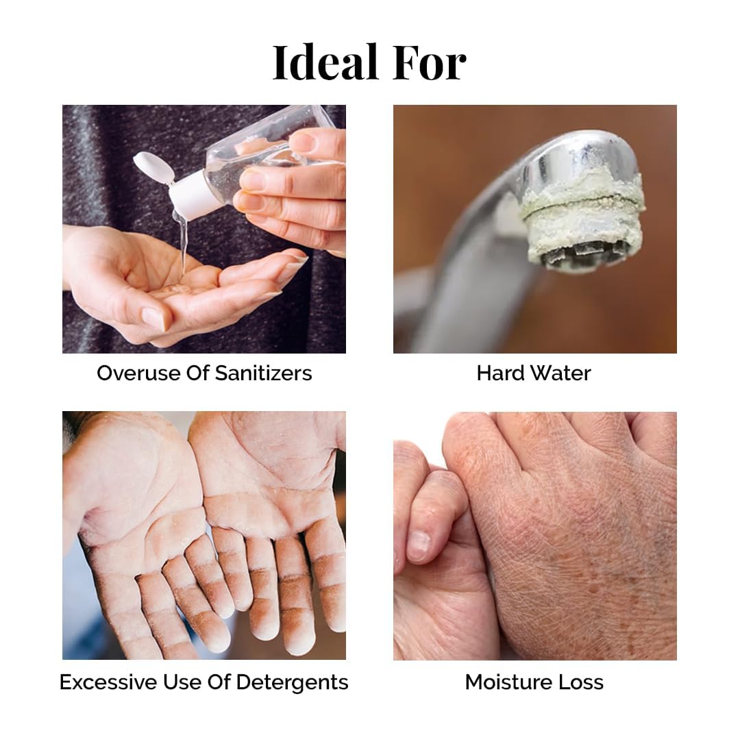 LuxaDerme Korean Hand & Nail Rescue Cream | Nourishes, Brightens, and Firms Dry Hands |10% Shea Butter, 2% Niacinamide & Astaxanthin, Korean Skincare - 50ml