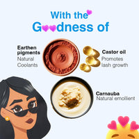 Dazller College Makeup Essentials 4 - Eyes on Point|Kajal|Mascara|Eyeliner|Eyebrow|Water-Resistant|Smudge-proof|Starter Makeup Kit for Women|7.45g