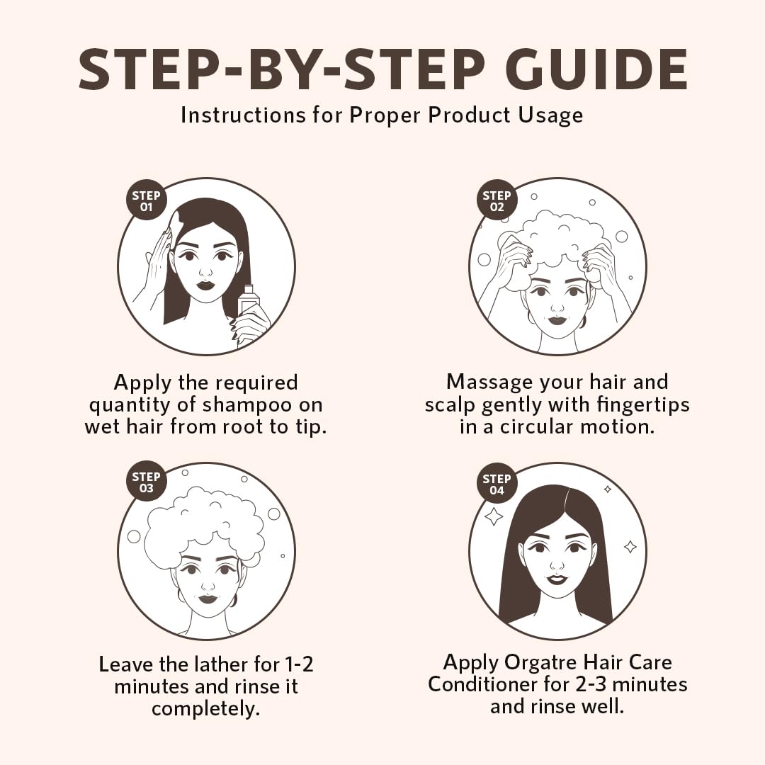 Orgatre Anti Hair Fall Shampoo For Men & Women For Hair Fall Dry & Frizzy Hairs| Sulphate Free Paraben Free Chemical Free Powered With Redensyl - 250 Ml