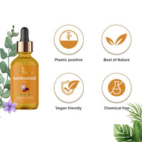 VEDAHARVEST Kumkumadi Oil And Kasturi Manjal/Wild Turmeric | Skin Brightening, Anti Acne, For Glowing Skin,2 Count