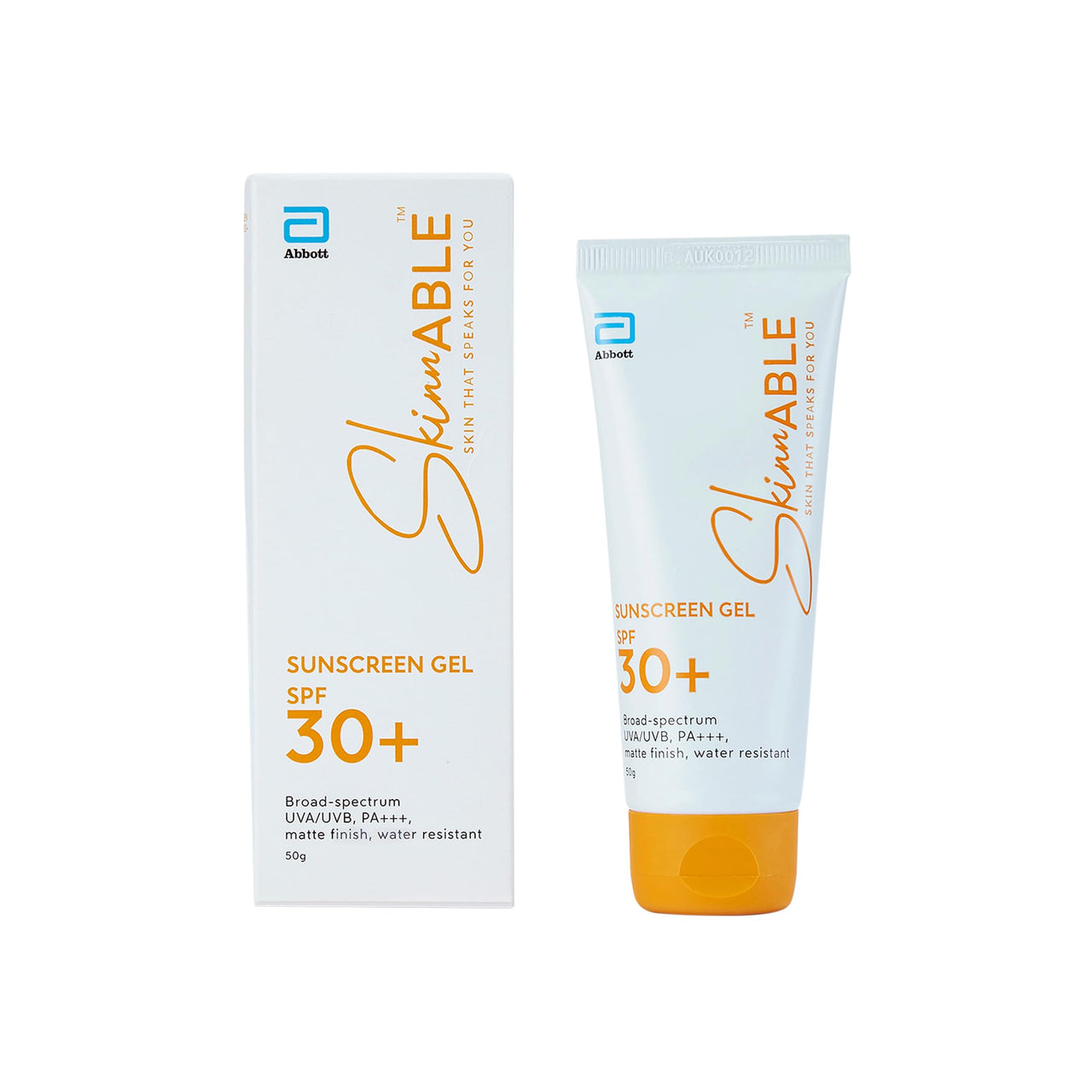 Skinnable Abbott Sunscreen Gel Spf 30+,Uva/Uvb Protection,Pa+++,Matte Finish,Non Whitening,Water Resistant,Non Comedogenic,Sunscreen For Oily,Dry,Combination,Sensitive Skin For Women&Men 50G