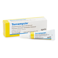 Terramycin Antibiotic Ointment for Eye Infection Treatment in Dogs, Cats, Cattle, Horses, and Sheep, 0.125oz Tube Modern