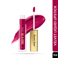Seven Seas Touch N Try Velvet Liquid Lipstick, Matte Finish, Non Transfer, Water Proof, Long Lasting (04, 4ML)