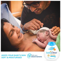 Baby Dove Rich Moisture Baby Lotion 200 ml, No Tears Baby Shampoo 200ml and Hair to Toe Baby Wash 200 ml, Hypoallergenic, No Sulphates, No Parabens