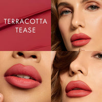 HYUE HydraMatte™ Liquid Lipstick | 2.2ml | Terracotta tease Soft-Matte Long-Wear | Intense Color | With Jojoba, Almond & Gooseberry Extracts | Travel-Friendly | Precision Tip | 12 Bold Shades