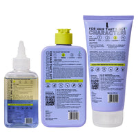 Moxie Beauty Scalp Essentials Trio | Dandruff Detox, Clarifying Cleanse & Hydration Boost | Glycolic, Lactic & Salicylic Acid + Piroctone Olamine + Cocoa Butter & Biotin | Clears Dandruff & Soothes Scalp | Paraben, Sulphate & Silicone-Free | Pre-Wash (100